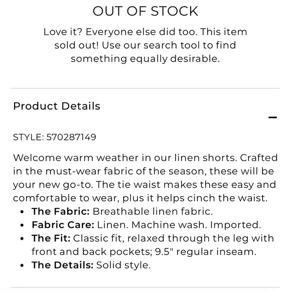 Chico’s Classic Navy Linen Tie Front Short NWT - Picture 11 of 11